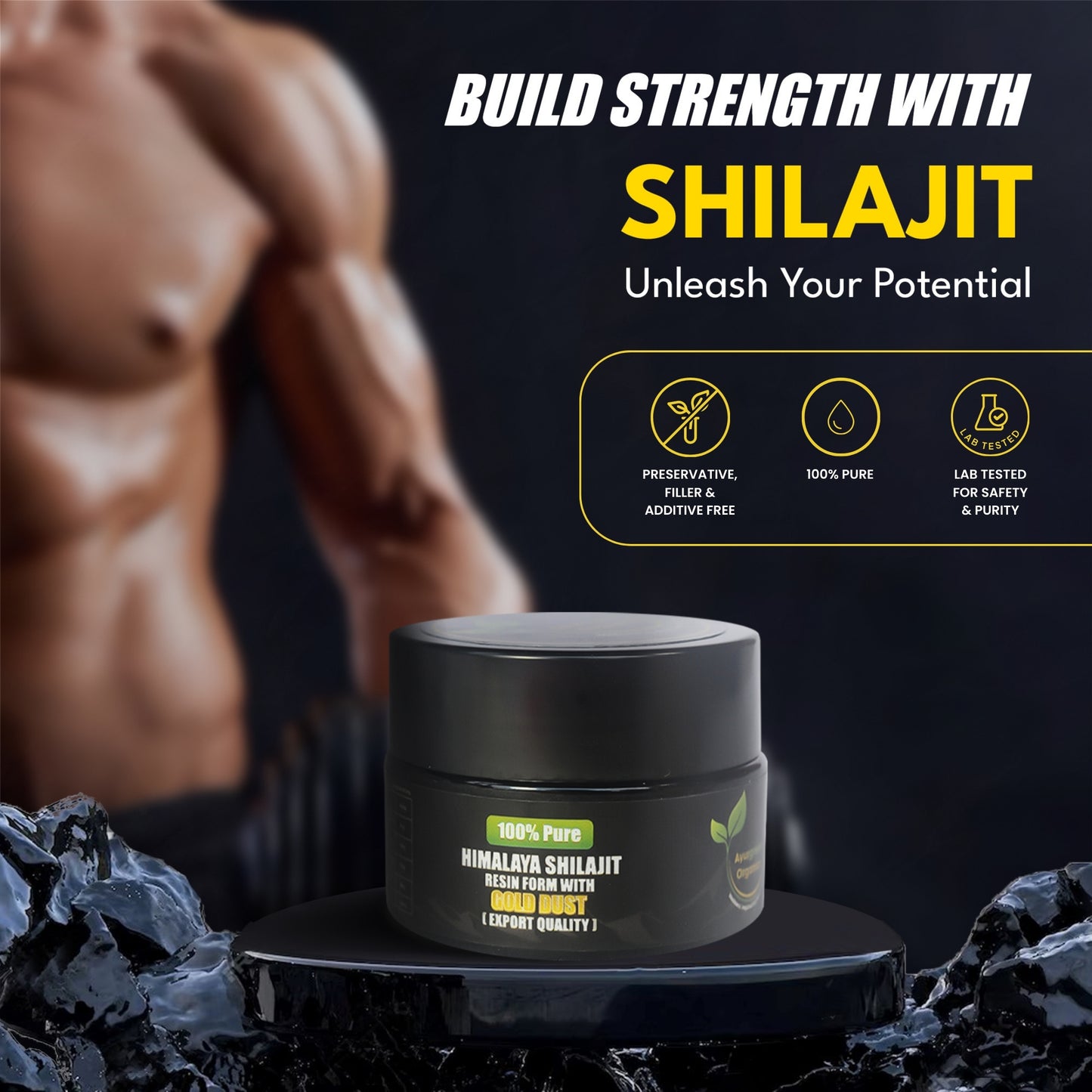 (Pack of 2) Ayurgreen organics ™ Gold Shilajit | 20g