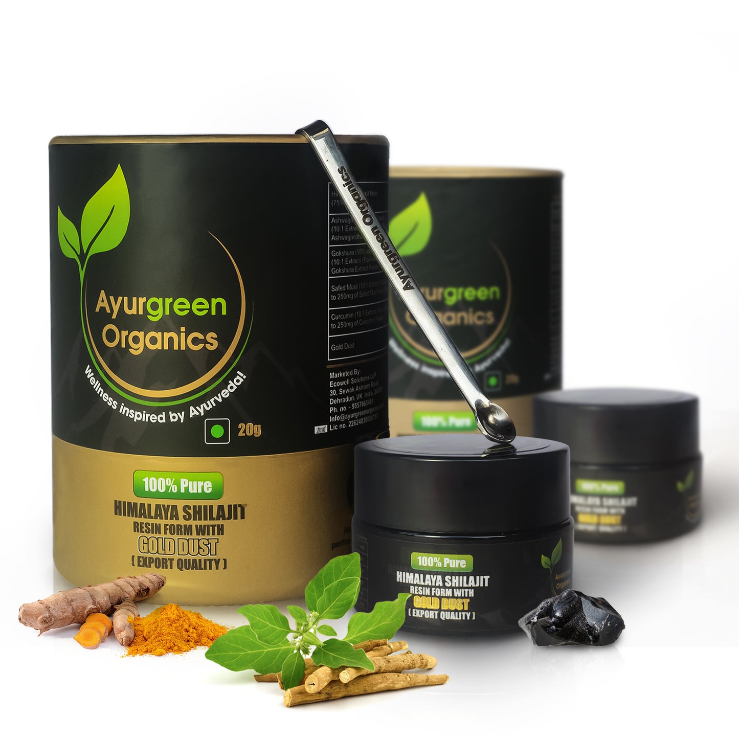 (Pack of 2) Ayurgreen organics ™  Gold Shilajit | 20g